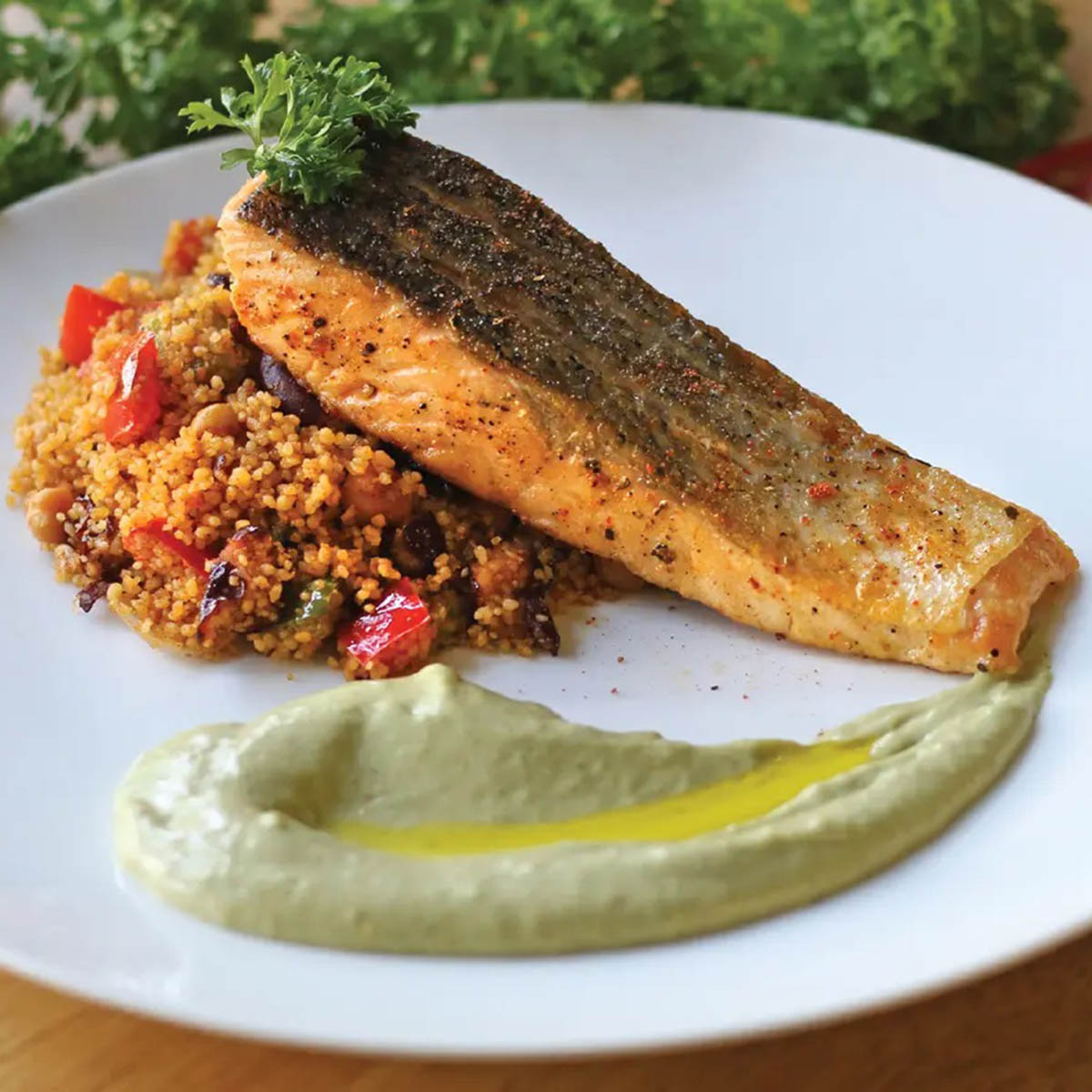 Cajun Spiced Salmon With Couscous Mix